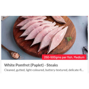 Fresh Pomfret ( Whole/Slice/Cheera ) 6/7 Pcs/kg